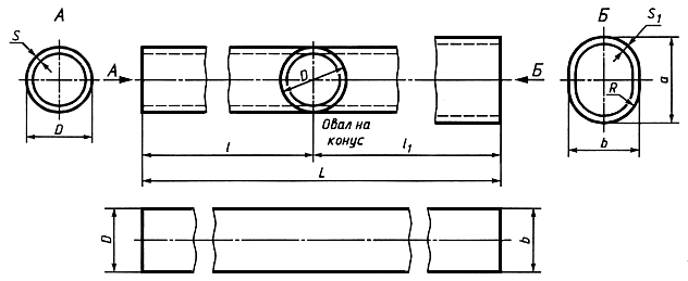 Труба стальная электросварная 32x43х32 мм сталь 08 ГОСТ 6856-54